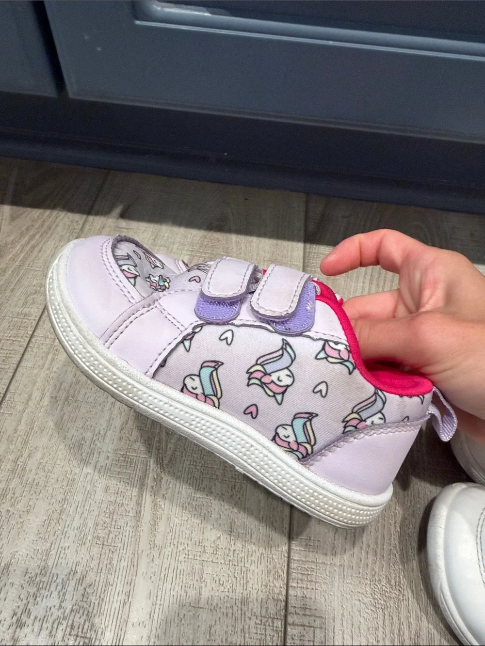 STQ KIDS Wide Toe Box Sneakers- White and Purple- US Toddler 8 Girls